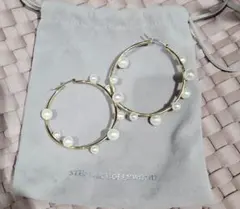 STELLAR HOLLYWOOD パールフープピアス