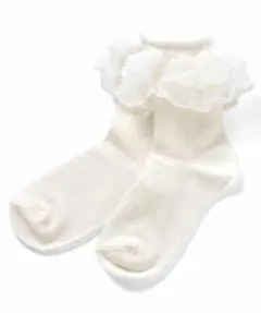 10cm〜12cm apres les cours オーガンジーレースソックス