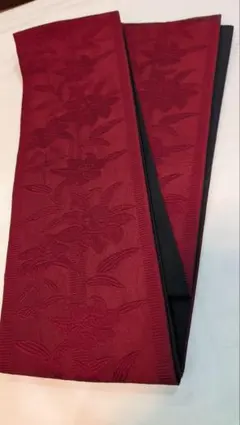 赤い花柄 半幅帯♪