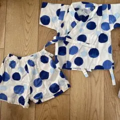 水玉模様 甚平 セット 80cm