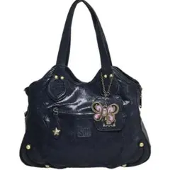 ANNA SUI アナスイ 2WAY ショルダーバッグ バタフライチャーム 黒