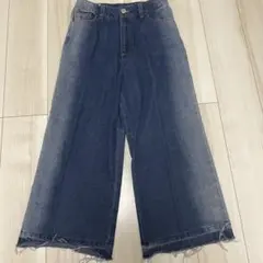 RyuRyu ダークブルーワイドレッグデニム67サイズ