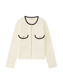 【50%OF】Aveniretoileバイカラーフラップポケットニットジャケット