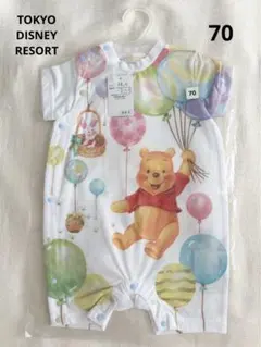 東京ディズニーリゾート ベビー 70cm プーさん 半袖前開きロンパース