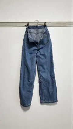 GU ハイウエスト ワイドレッグ デニム