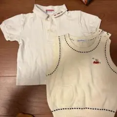 ファミリア ニットベスト　ミキハウス　ポロシャツ