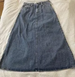 Something グリーンレーベル/デニムスカートM/ダメージ加工、未着用のサムネイル