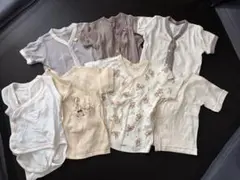 ベビー肌着セット 短肌着(50〜60)、ボディスーツ (60・70) シミなし
