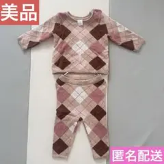 【美品】H&M エイチアンドエム　ベビー　セットアップ　あーがいる柄　ニット