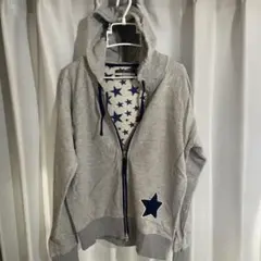 HYDROGEN グレー パーカー S 星刺繍
