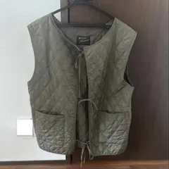 Kastane キルティングベスト オリーブ