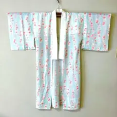 長襦袢 ＊ 水色 花柄 梅 紅葉 ピンク 紐付き 低身長のサムネイル