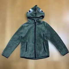 H&M恐竜風フリースジャケット (グリーン)120-130cm