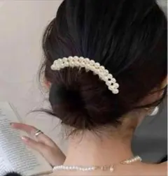 コーム　パール　髪飾り　かんざし　ヘアクリップ　夜会巻き 結婚式 ドレス
