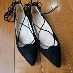 レースアップ フラットシューズ美品