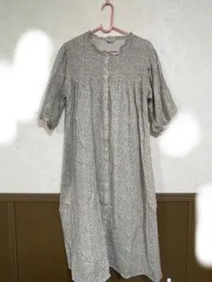 Samansa Mos2 小花柄ワンピース グリーン