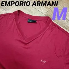 Emporio Armani 【M】 Vネック Tシャツ ボルドーのサムネイル