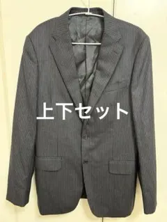 HILTONメンズ ストライプ柄 ビジネススーツ セットアップ