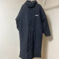 【L】asics ベンチコート【ブラック　アシックス】