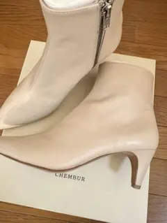 【新品】定価5万 CHEMBUR ショートブーツ　レザー牛革 ブーツ