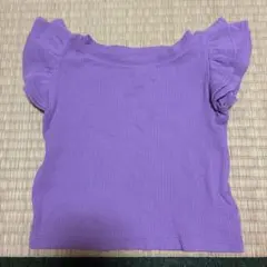 baby GAP フリル袖 リブTシャツ パープル 18-24monthsのサムネイル