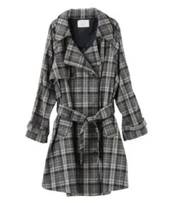 ungrid チェック トレンチコート