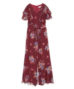 Lily Brown ブーケ柄シフォンロンパース　花柄のサムネイル