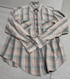 70s 80s Sears コットン ネルシャツ ヴィンテージ 襤褸