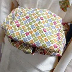 大人の兵児帯半幅帯ハンドメイド澪No2784着物リメイク正絹カラフル幾何学模様