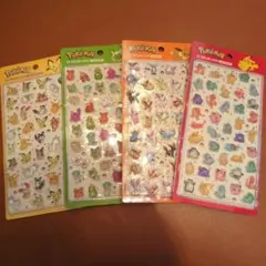 韓国限定 ポケモン 3Dシール バブルステッカー 4枚　①