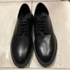 ブラックレースアップシューズ 25.0cm