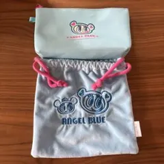 エンジェルブルー ポーチ 巾着