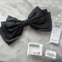 お色直し　サラサラシフォンビックリボン　黒　着用画像あり