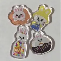 SKZOO ポップアップ カスタムキーホルダー パーツ 4種 コンプ リノ