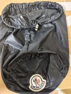 MONCLER モンクレール 巾着袋 収納ポーチ ロゴワッペン ブラック
