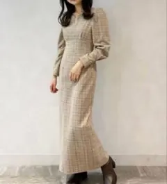 COCODEAL サッカーチェックIラインワンピース