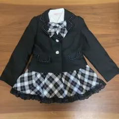 Bling Doll ★130ブラックジャケット チェック柄スカート