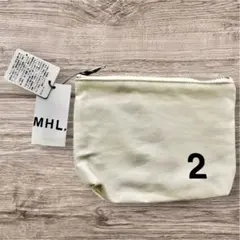 新品タグ付 MHL. HEAVY COTTON DRILL ホワイト ポーチ