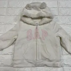 babyGAP クマ耳パーカー 12-18M／80サイズ相当 もこもこ 裏起毛