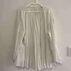 アメリカンホリック　ギャザー付き長袖ブラウス　長袖シャツ