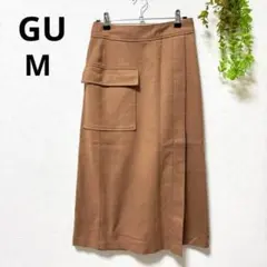 GUジーユー◆ポケットナローミディスカート ロングスカート　M ブラウン 秋冬