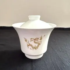 LUPICIA 中国茶 蓋碗 龍柄 白磁 茶器 茶杯 美品 ルピシア