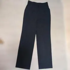 ストライプ柄ダークグレー ストレートパンツ