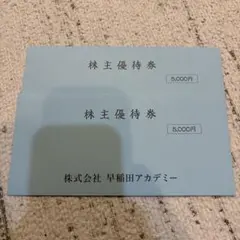 早稲田アカデミー　株主優待　送料無料　10000円