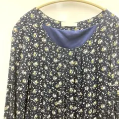 【earth music&ecology】花柄チュニック 前タック フリーサイズ