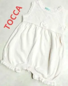 TOCCA　ロンパース　サマーニット　ベビーピンク　ノースリーブ　レースのサムネイル