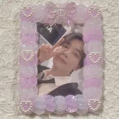 硬質ケース ホイップデコ トレカケース ハンドメイド 推し活 ピンク クリア