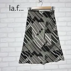la.f... (ラ・エフ) ジオメトリック柄 フレアスカート 総柄