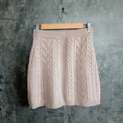 ✨apres jour✨アプレジュール　ニットミニスカート　ベージュ系(F)のサムネイル