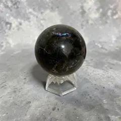 天然石 ラブラドライトスフィア 48mm 強ブルーシラー 虹光 丸玉 台座